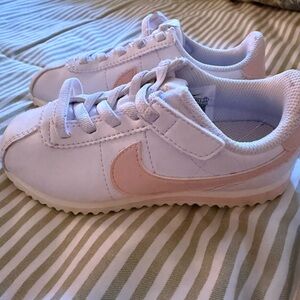 Nike Kids Pink and White Sneakers